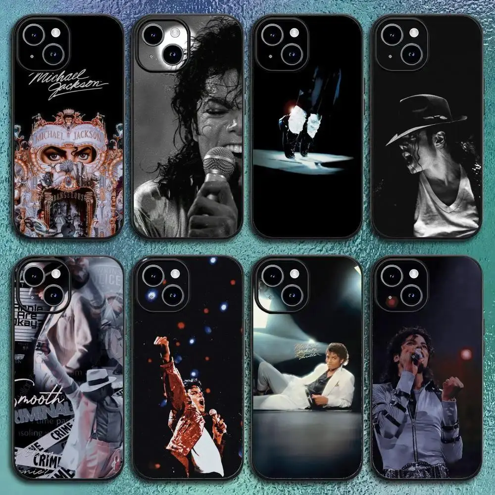 Singer Michael J-Jackson Phone Case For iPhone 17 promax 17e 17 16 15 14 13 12 11 Mini Pro Max Air Anti-Fall shockproof protection Soft silicone Back Cover For Fans Gift