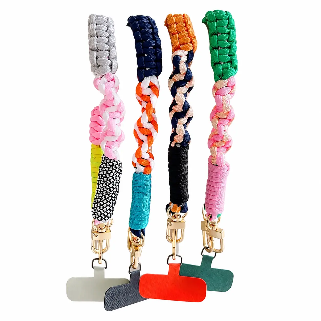 Adjustable Braided Twist Phone Lanyard with Soft Rope Wrist Loop - Lightweight Anti-Lost Strap, Secure Clip for Card Keychain, Stylish Short-Sling Compatible with All Phones for Daily Use
