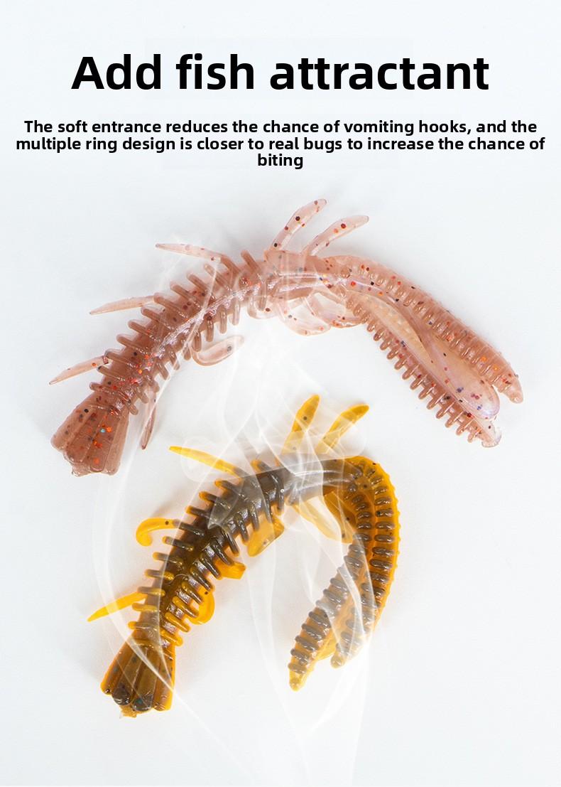 Luya floating shrimp wave dance shrimp type soft bait Ned lead head hook down fishing group black pit soft bait bass false bait soft worm