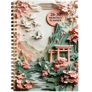 2026-2030 Monthly Planner/Calendar - January 2026 to December 2030, 5-Year Monthly Planner, Colorful Architecture Carving Themed Cover Design Notebook, Annual Calendar Planning, Monthly Tabs, 60-Month Calendar, 5.5 x 8.3 inches, Thick Paper, Elastic Cover