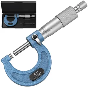 External Diameter Micrometer, 0-1.0inch Machinist Micrometer, 0.0001inch Scale Micrometer Set, Alloy Precision Micrometer, Machinist Tools, Standard Micrometer with Case