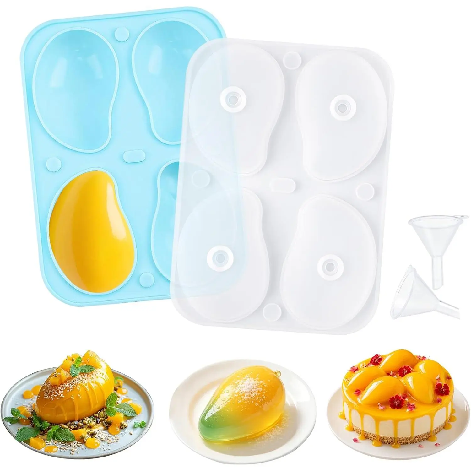 Mango  Mold Mango Shape Cake Mold  Fruit  Mold Mango  Molds for Baking Pastry  Candy Pudding Ice Cream Dessert Jelly Candle Soap Cake Cupcake Fondant Mould