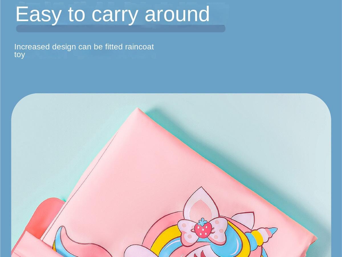 Children's Raincoat Girls Boys Kindergarten Preschool Elementary School Preschool Backpack Location Waterproof Raincoat for Kids