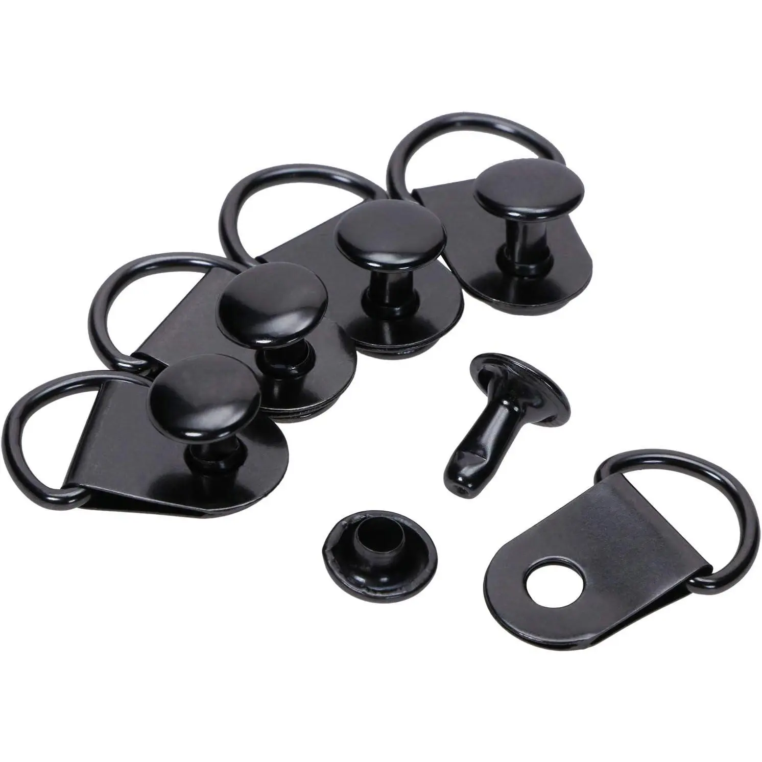 50 count Shoe Boot Lace Hooks Buckle Rivets Loop Ring with Rivets, Shoe Boot Buckle