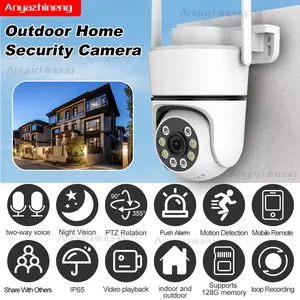 Outdoor Home Security Camera, Two-Way Audio, Motion Detection, 355° Rotating Surveillance, Mobile Control, Home & Commercial Use