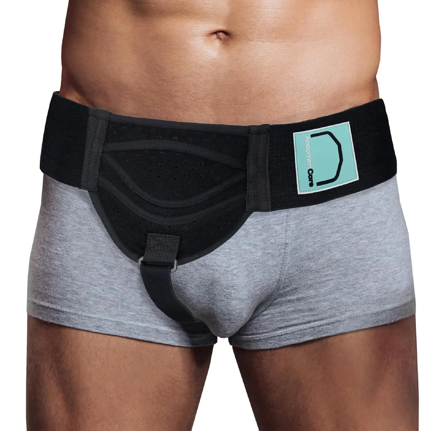Inguinal Hernia Support Belt for Men & Women with 2 Compression Pads Fits Left or Right Side Inguinal Hernias Truss Support Size S/M