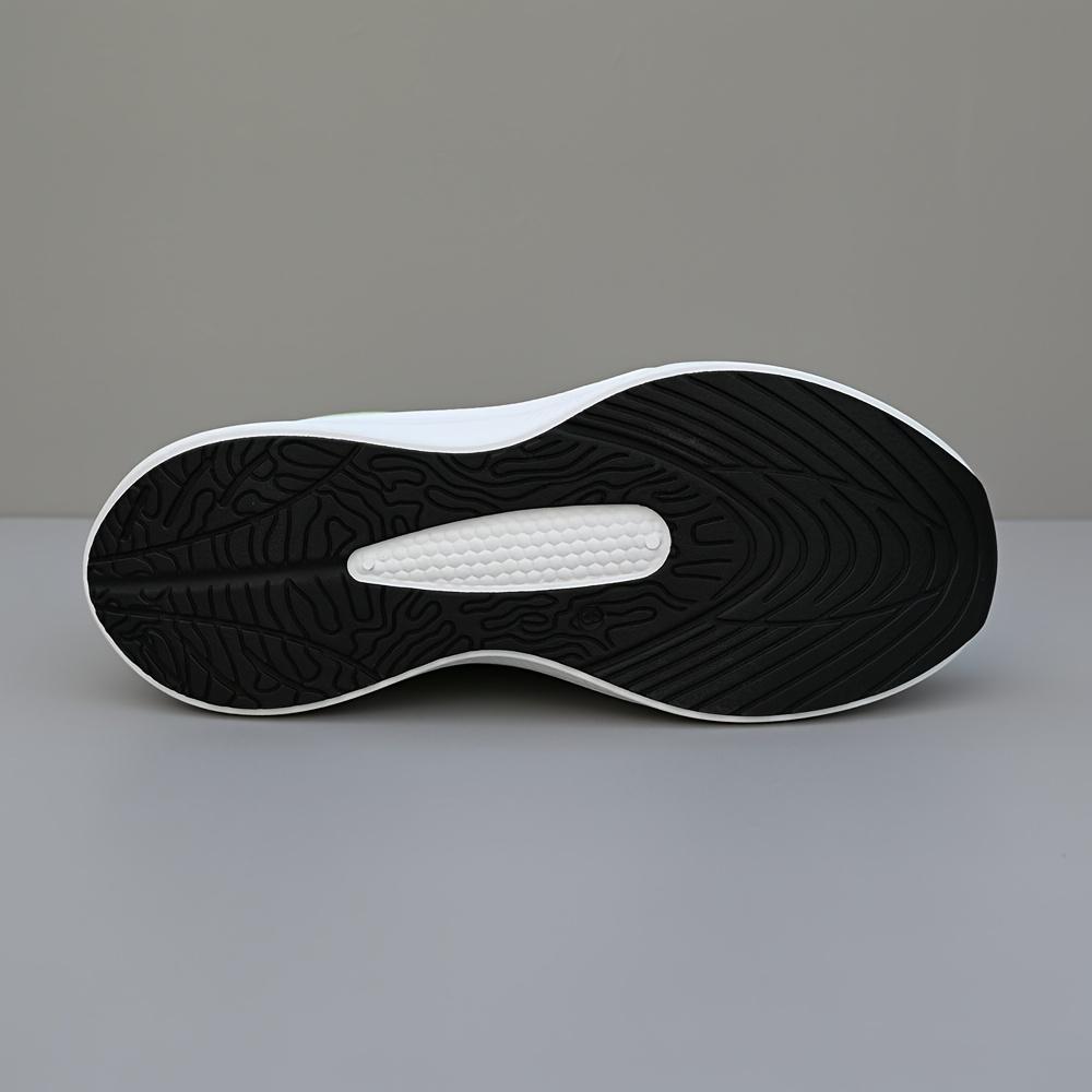 UYCEKK Men's White Low-Top Sneakers - Breathable Mesh Sneakers with Striped Sole & Minimalist, Lightweight for Running, Training, Gym - - Casual Wear, Lace-Up (Rubber Outsole) - Spring Summer