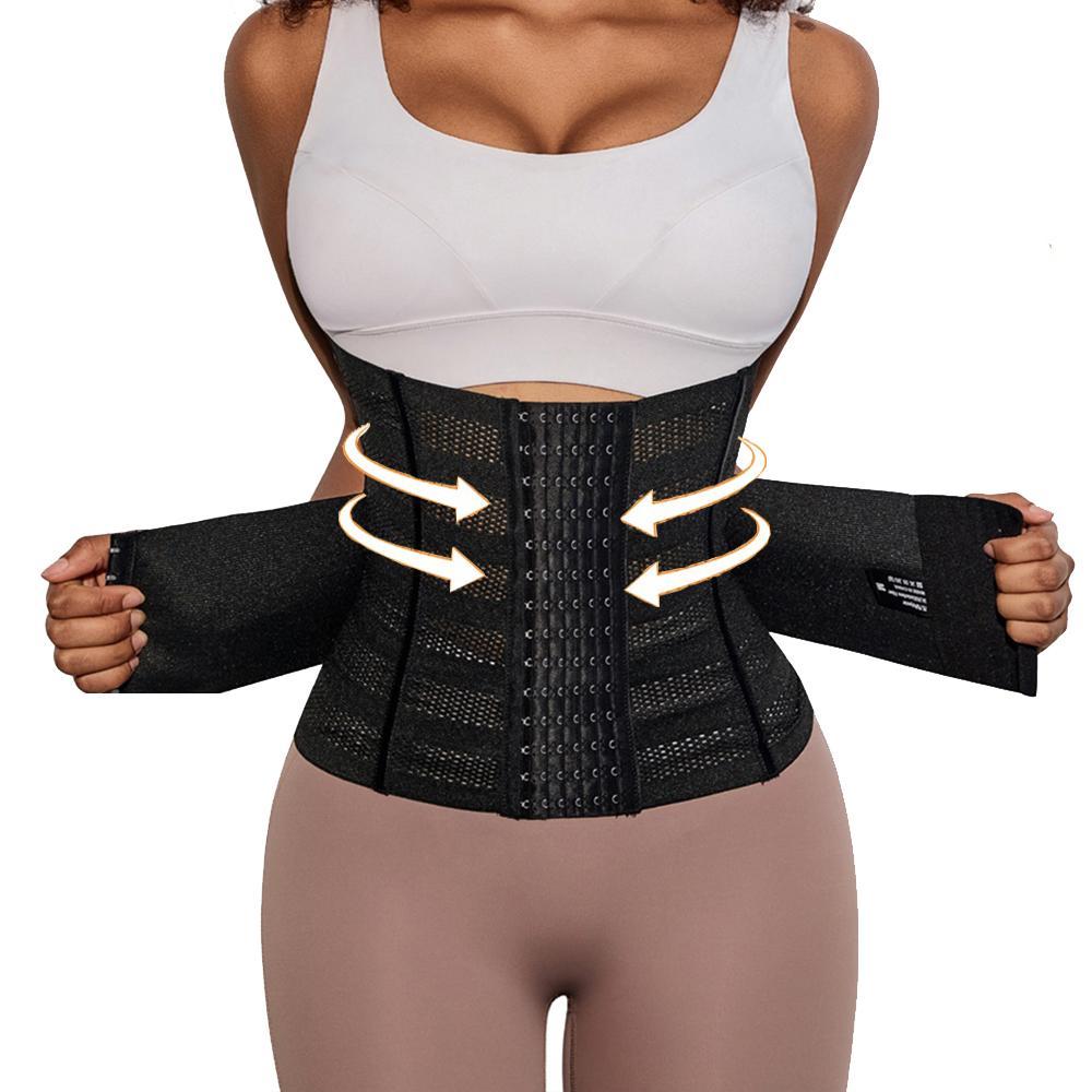 Multi-size Elastic Polyester Waist Trainer, Hourglass Under Bust Body Shaper Tummy, Wrap Waist Trimmer for Women, Abdominal Binder Multi-size Elastic Polyester Waist Trainer, Hourglass Under Bust Body Shaper Tummy, Wrap Waist Trimmer for Women, Abdominal Binder