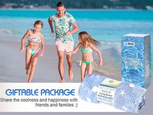 Cooling Blanket with Sided Cold Effect, Lightweight Breathable Summer Oversize Theme Bed, Transfer Heat to Keep Body Cool for Hot Sleepers Night Sweats, 108"x90"