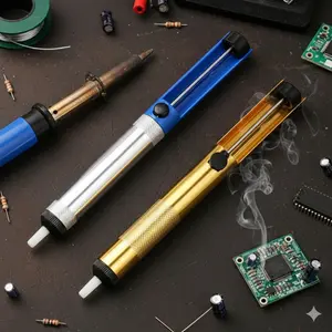 High Performance Heavy Duty Desoldering Pump: Portable Vacuum Solder Sucker Tool for Electronics Repair, Circuit Board Cleaning, DIY Projects & Phone Computer Maintenance