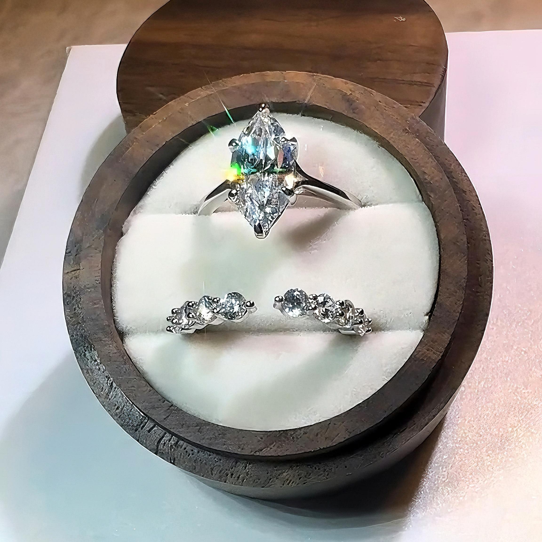 S925 Marquise Ring 7*14mm 6A Cubic Zirconia Ring Plain Circle fashion jewelry accessory woman girl promise ring-103(20%)