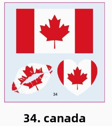 Pour Choices 2026 New Design USA, Canada, and Mexico World Cup Flag Temporary Tattoos, Football Match and Sports Event Water Transfer Face Stickers