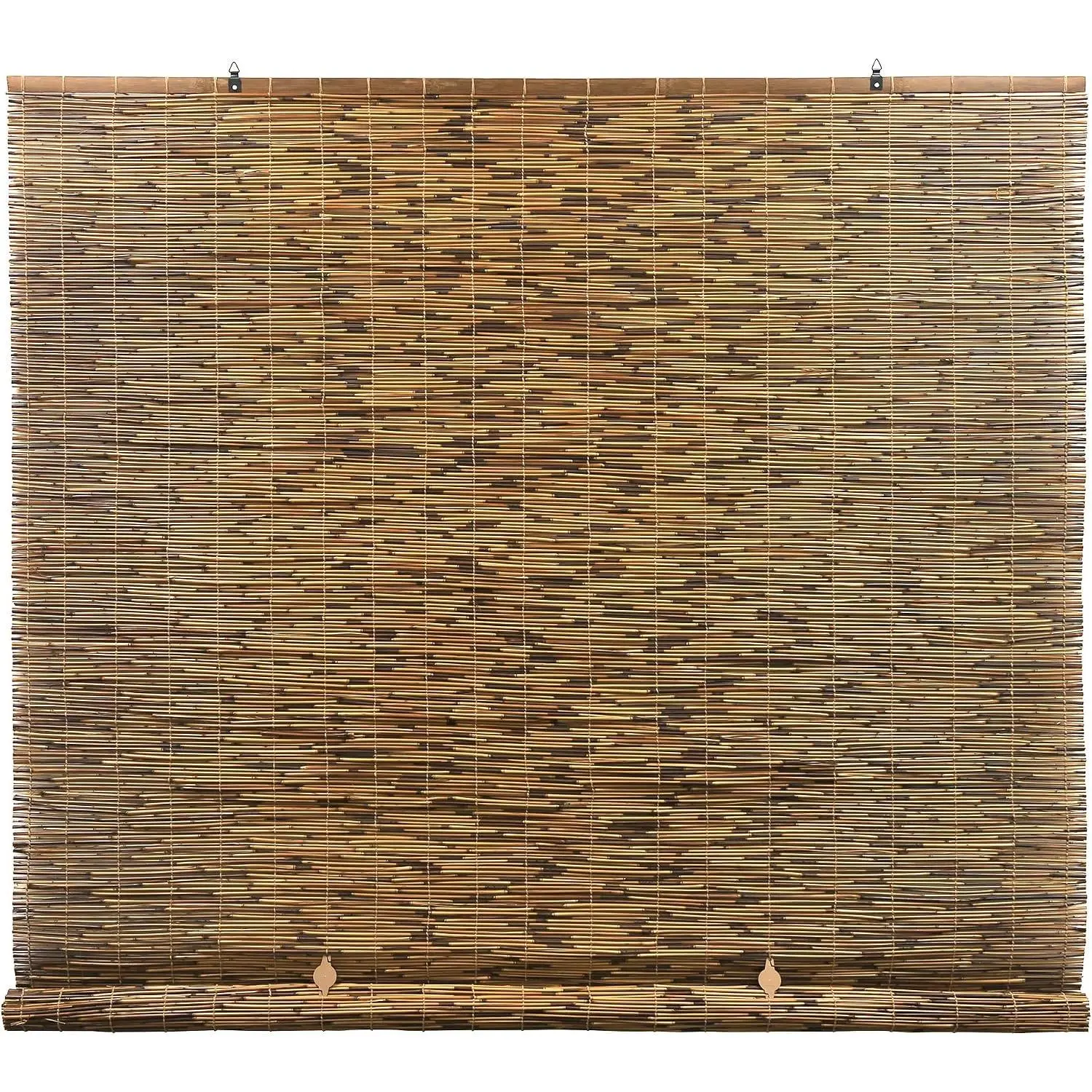 Bamboo Blinds - Waterproof Roller Shades for Porch, & Windows - Roll-up Bamboo Shades for Inside - Indoor & Privacy Screen - Cocoa, 48"W x 72"L, 3370748E