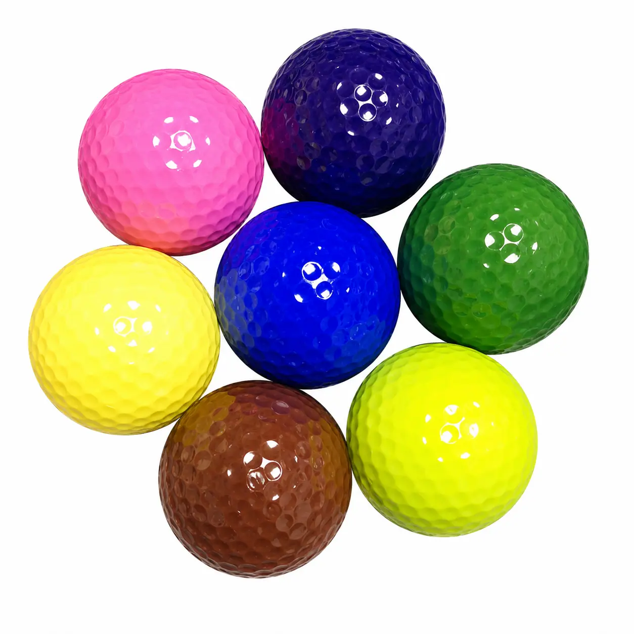 Manufacturer supply 42.7mm golf PU golf balls golf color double layer practice ball gift ball