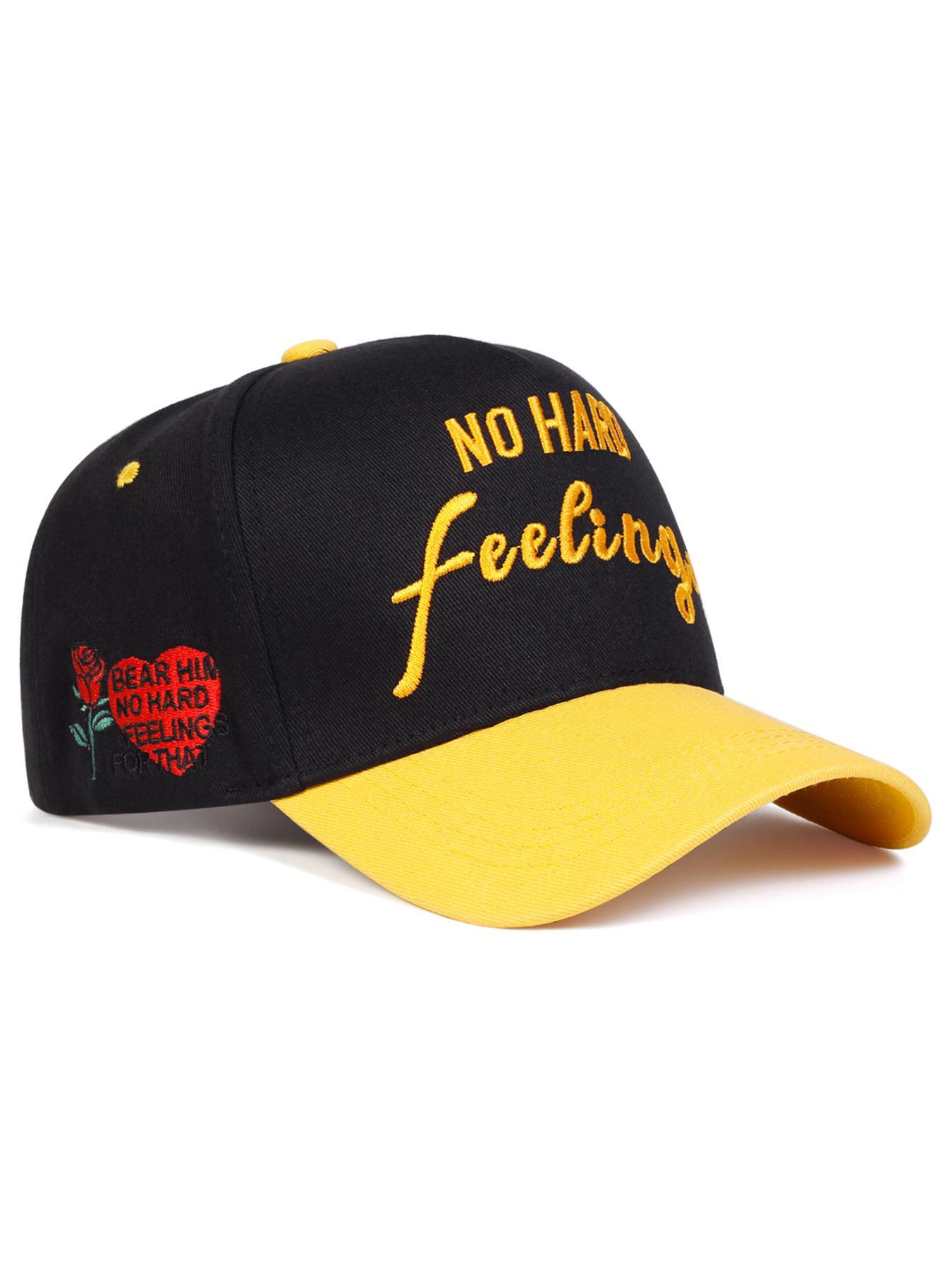 No Hard Feeling Embroidered Hat, Casual Letter Design Baseball Cap for Men & Women, Fashion Accessories for Daily Wear