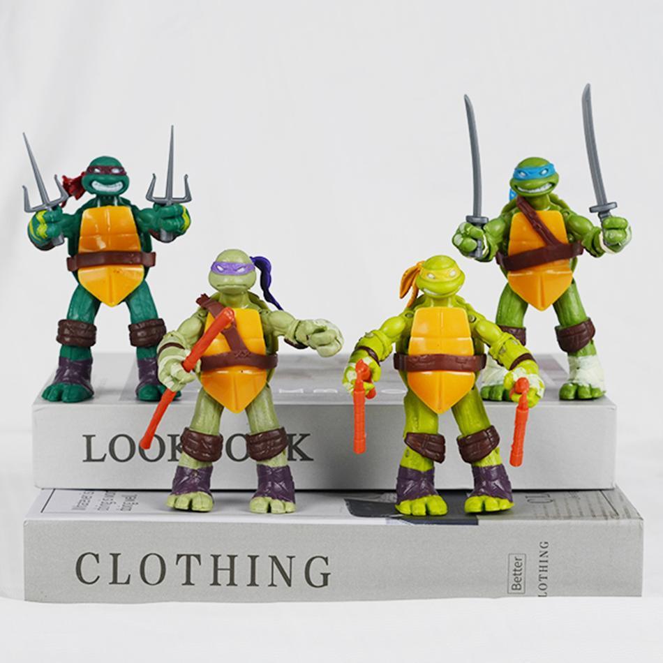 TMNT Action Figure Anime Teenage Mutant Ninja Turtle Figuras Toys NECA PVC Collection Model Gift for Children Decoration popular