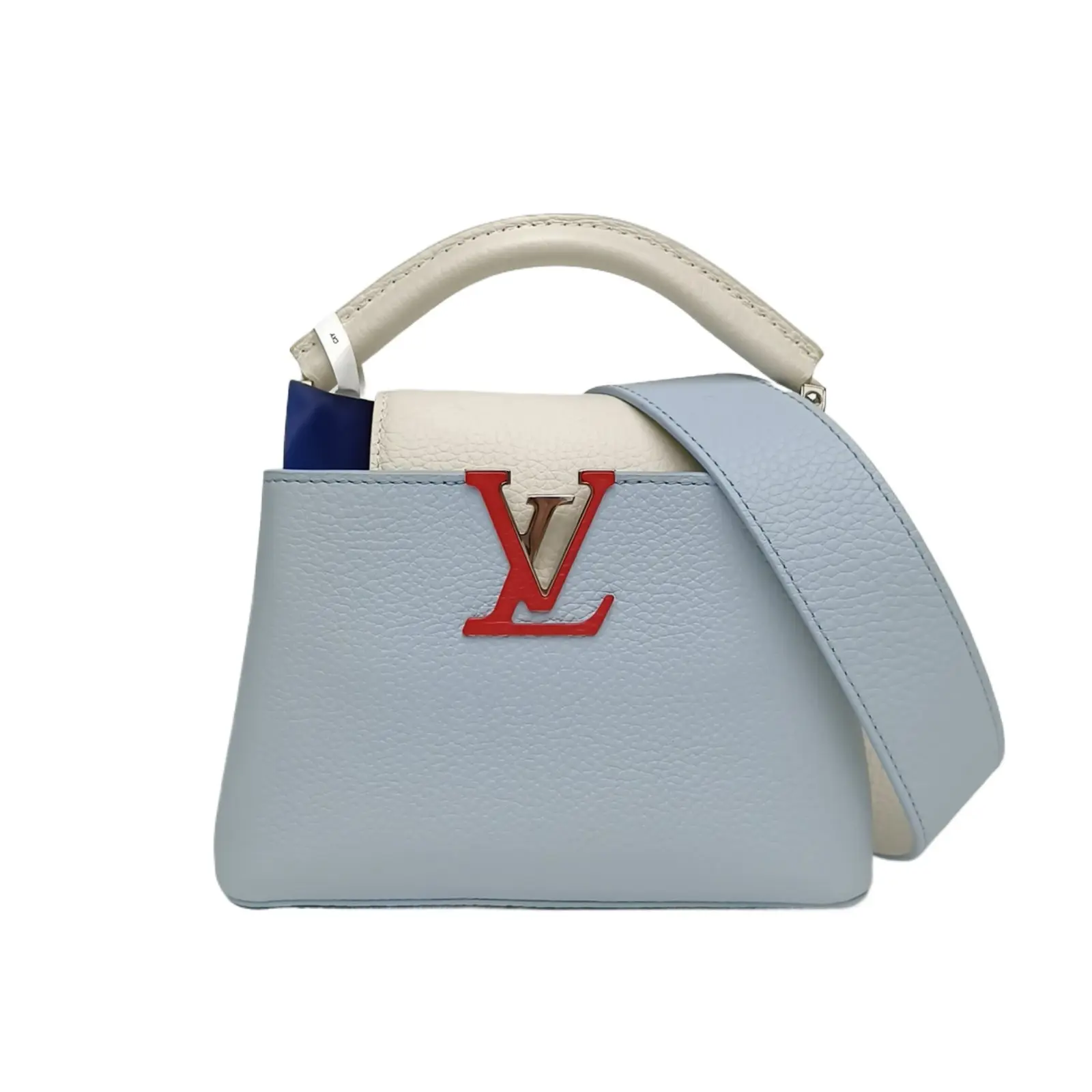 Pre-owned Louis Vuitton Capucines Mini 21 Blue Calfskin P226967611