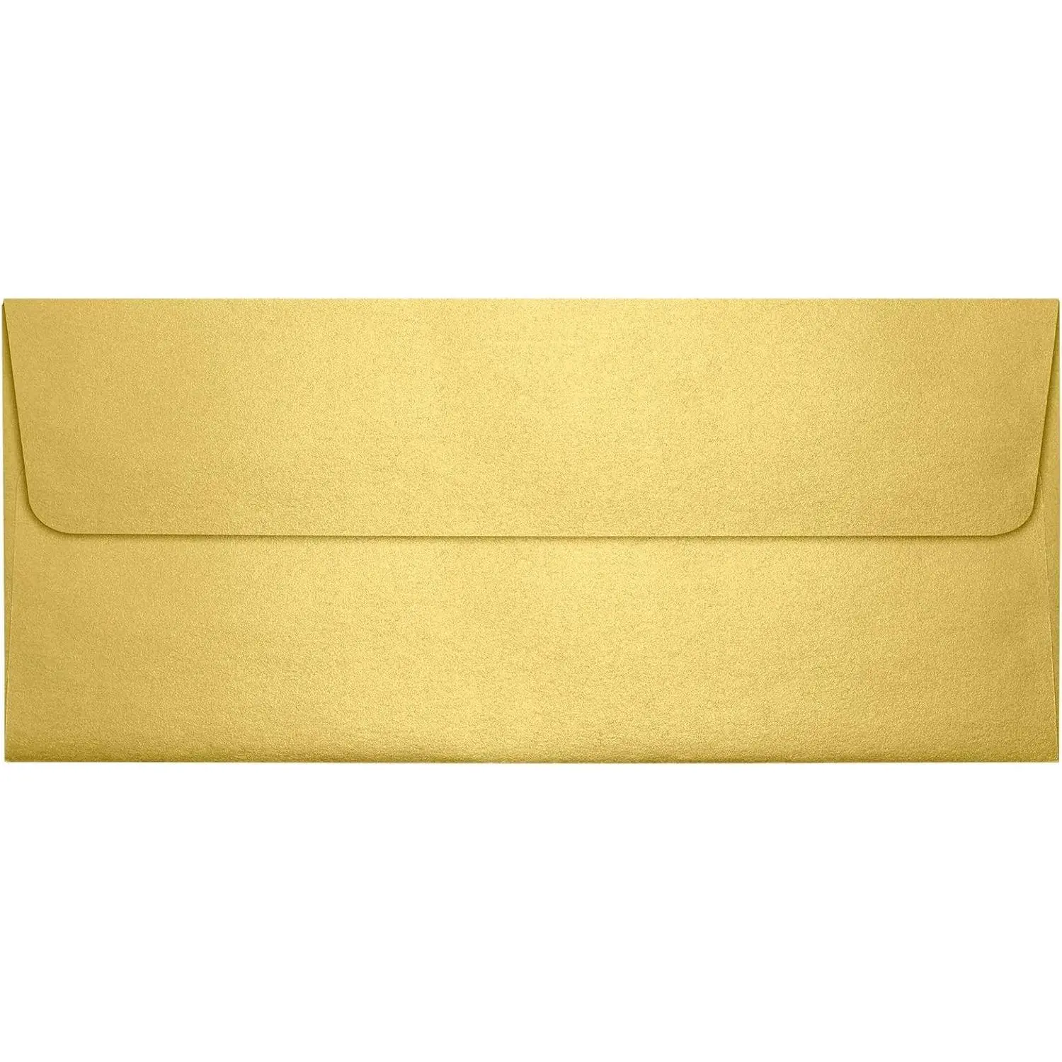 #10 Gold Metallic Business Envelopes | Peel & Press Closure | 4 1/8" x 9 1/2" | 80 lb Text | 50 Count
