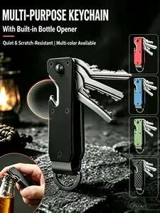 Portable Multifunctional Metal Keychain, Scratch-Resistant Alloy Pendant with Integrated Beer Bottle Opener, Stylish Daily Accessory for Outdoor Picnic, Unisex Design