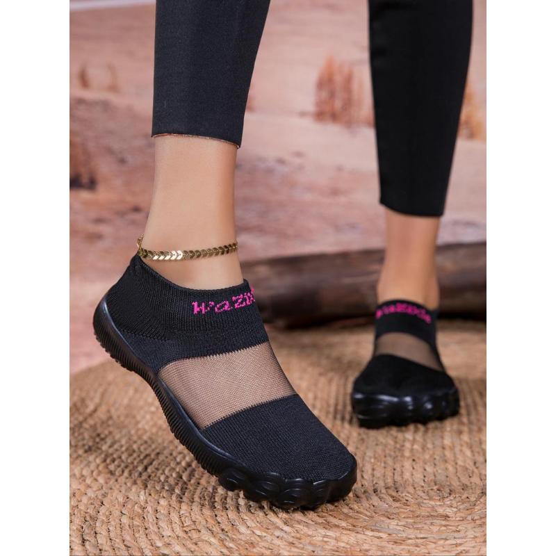 (New)Unisex's Sporty Breathable Mesh Slip on Walking Shoes, Casual Comfortable Lightweight Sock Sneakers,  All-match Slip on Shoes for Daily Wear, Shoes Outdoor