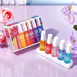 Ladies Brazilian Digital Perfume Set, new digital perfume, high concentration for long-lasting fragrance, 5 best-selling digital perfumes, exquisite gift box packaging, suitable as a gift, luxurious perfume alternative, high-quality fragrance, refreshing