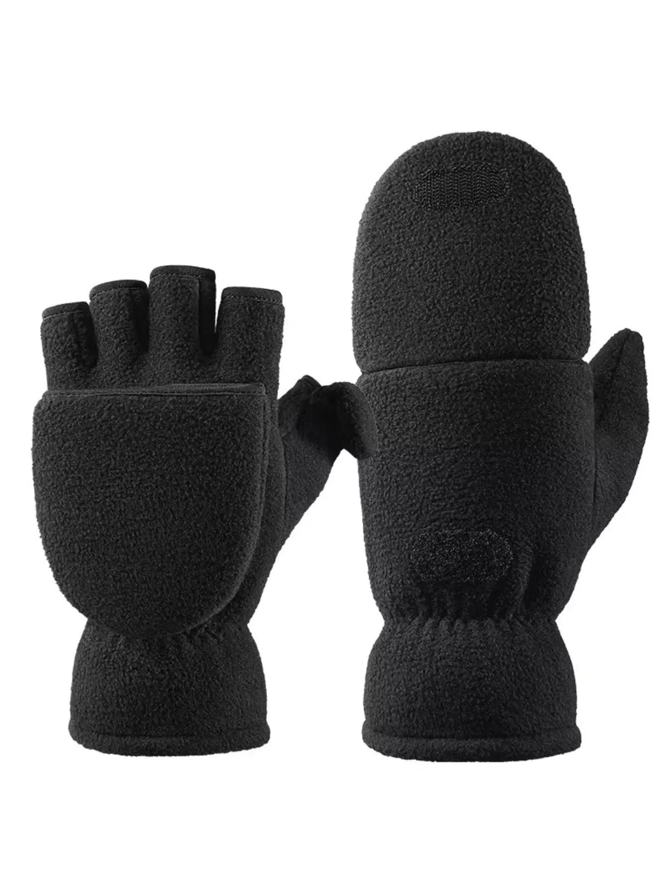Warm gloves for men and women, polar fleece flip-top mittens, half-finger writing gloves, takeaway riding gloves, couple photography gloves, winter gloves