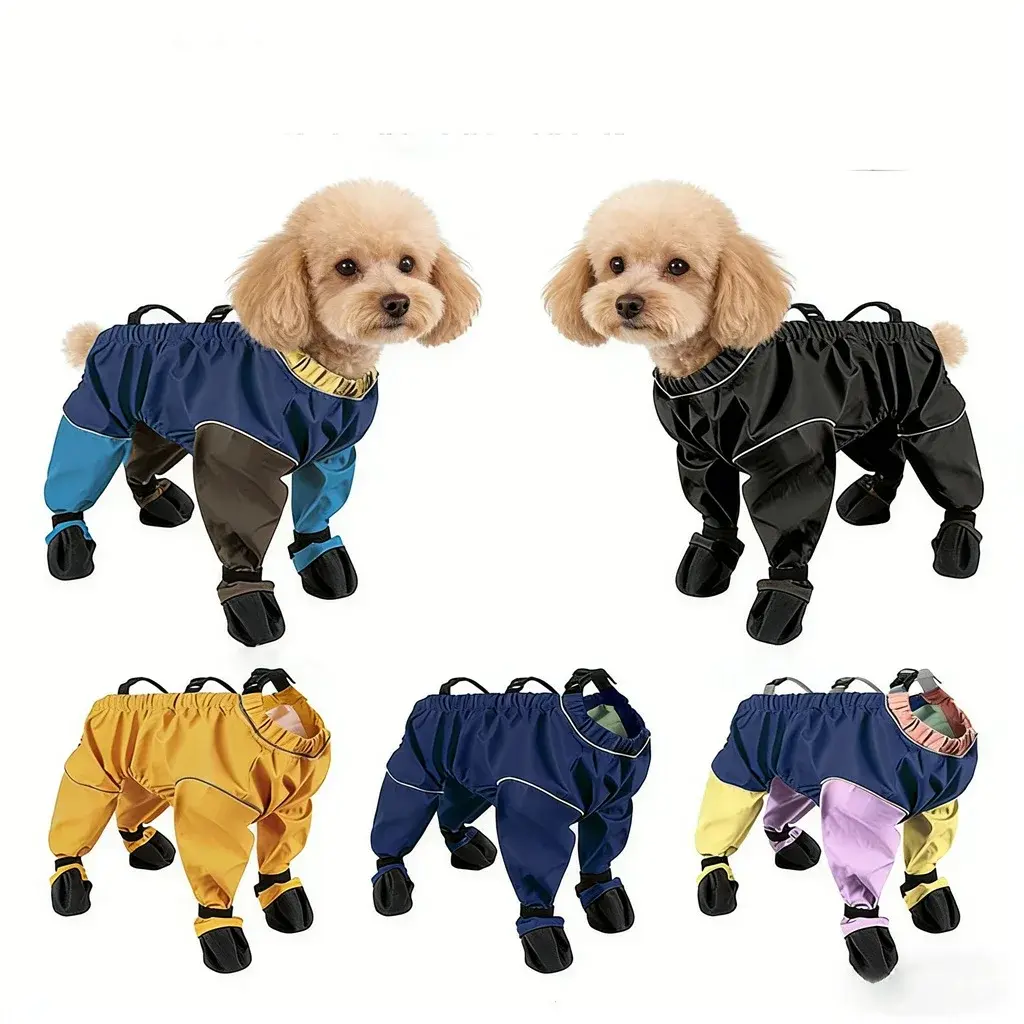Waterproof Dog Overalls & Rain Jumpsuit – Anti-Dirty Full Body Pet Suit for Small Dogs