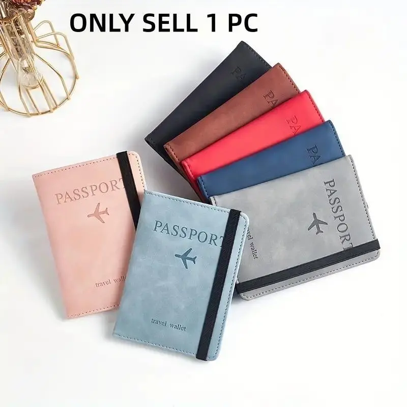 Rfid Passport Holder, Thin Leather Wallet, Multi-Functional Travel Passport Case, Cute Card Clip, Perfect Gift for Holidays
