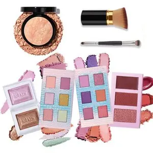 As a substitute for well-known brands, a complete full-face makeup set (8 pieces)—includes foundation, brush, eyeshadow, contour, blush, highlighter, and more for a flawless finish.