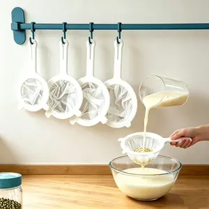 Advanced Multi-Layer Mesh Strainer Set, Nylon and Plastic Fine Mesh, Reusable and Easy to Clean, Ideal for Tea, Coffee, Juice, Wine, Soup, Smoothie