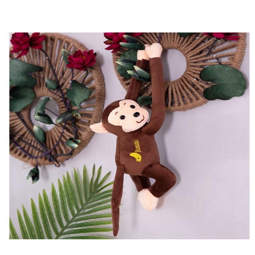 45cm Cute Long Arm Monkey Plush Toy 5 Color Anti-Collision Banana Can Tie Curtains With Monkey Doll  Decoration Christmas