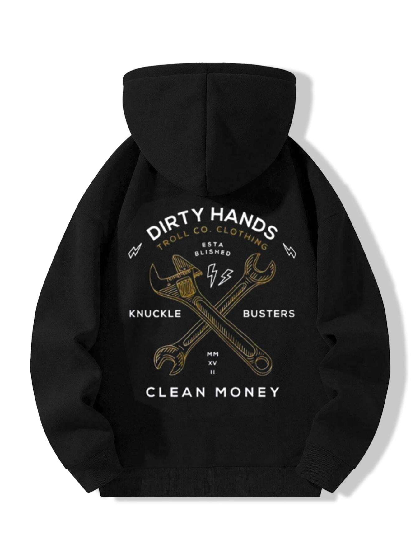 Men's Letter Print Zip Up Hoodie, Regular Fit Casual Long Sleeve Graphic Hooded Sweatshirt for Fall & Winter, Men's Top for Daily Wear, Casual Sports Hoodie, Hoodie Print Hoodies