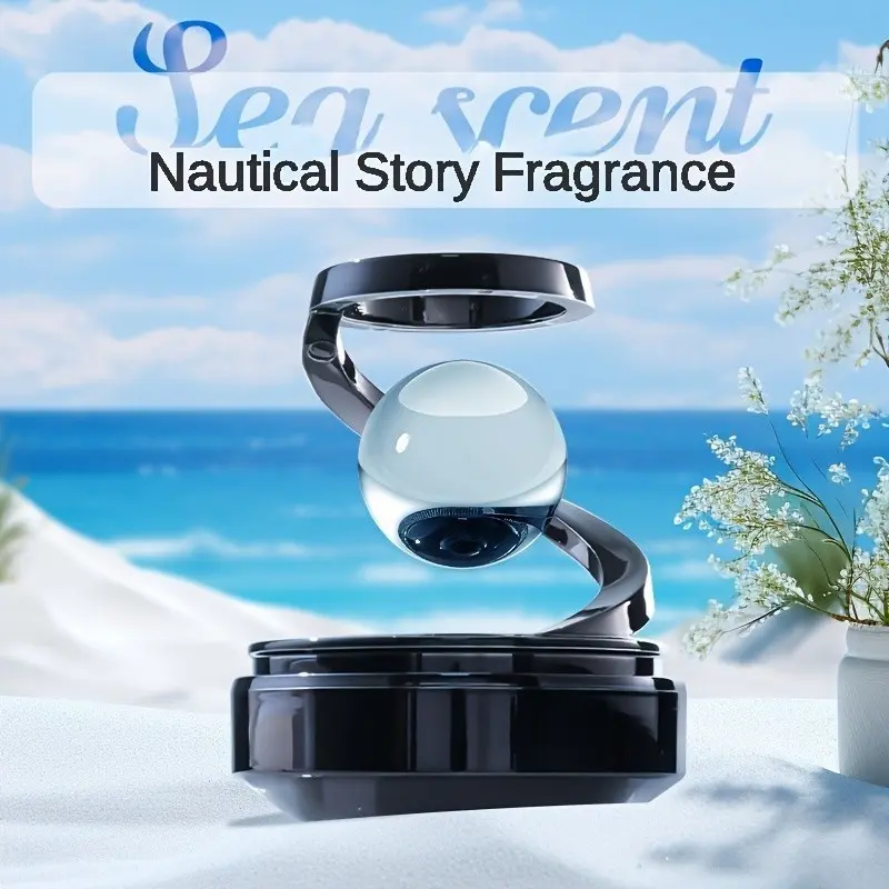 Solar Scent Diffuser, Space-Saving Dashboard Ornament, Floating Ball Design, 360° Rotating Fragrance Dispenser, No Charging Needed