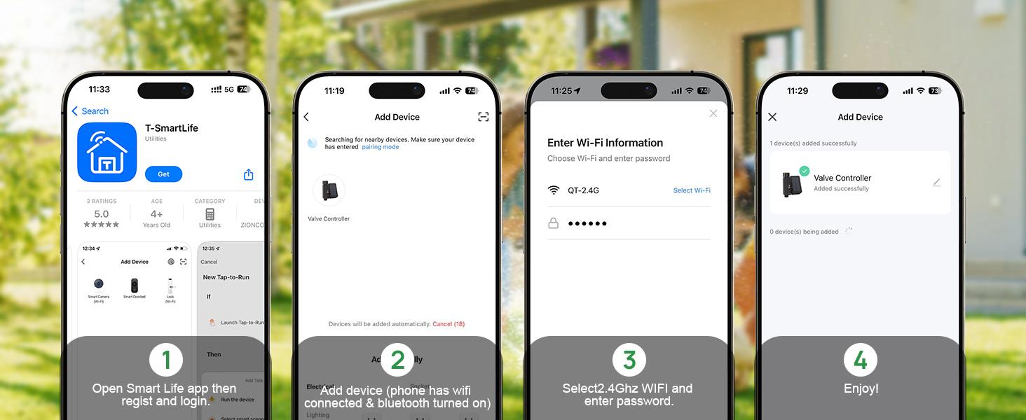 WiFi Sprinkler Timer, WiFi Timer for with Rain Delay/Manual/, Alexa & Life App, Irrigation Sprinkler Controller for Lawns Yard