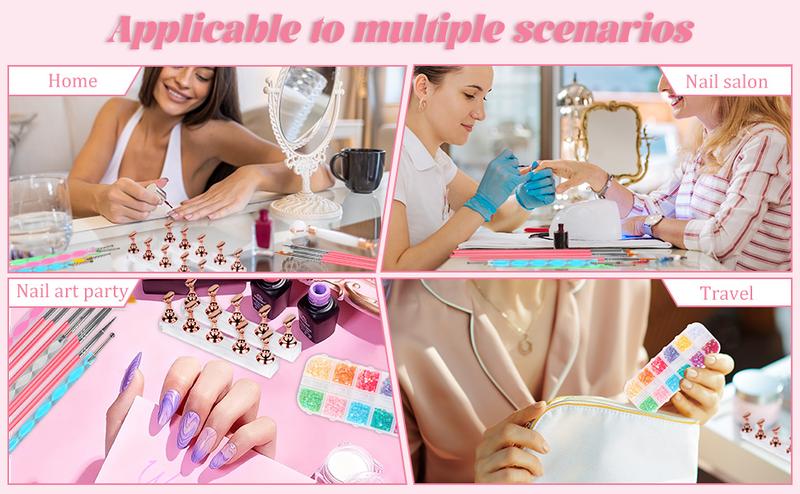 25PCS Nail Art Tools Set, Includes Nail Art Brushes, Nail Stand, Dotting Tools, Striping Liner Fingernail Drawing Pens, Jelly Glue, tweezers, Sequins, Professional Nail Art Supplies Kit