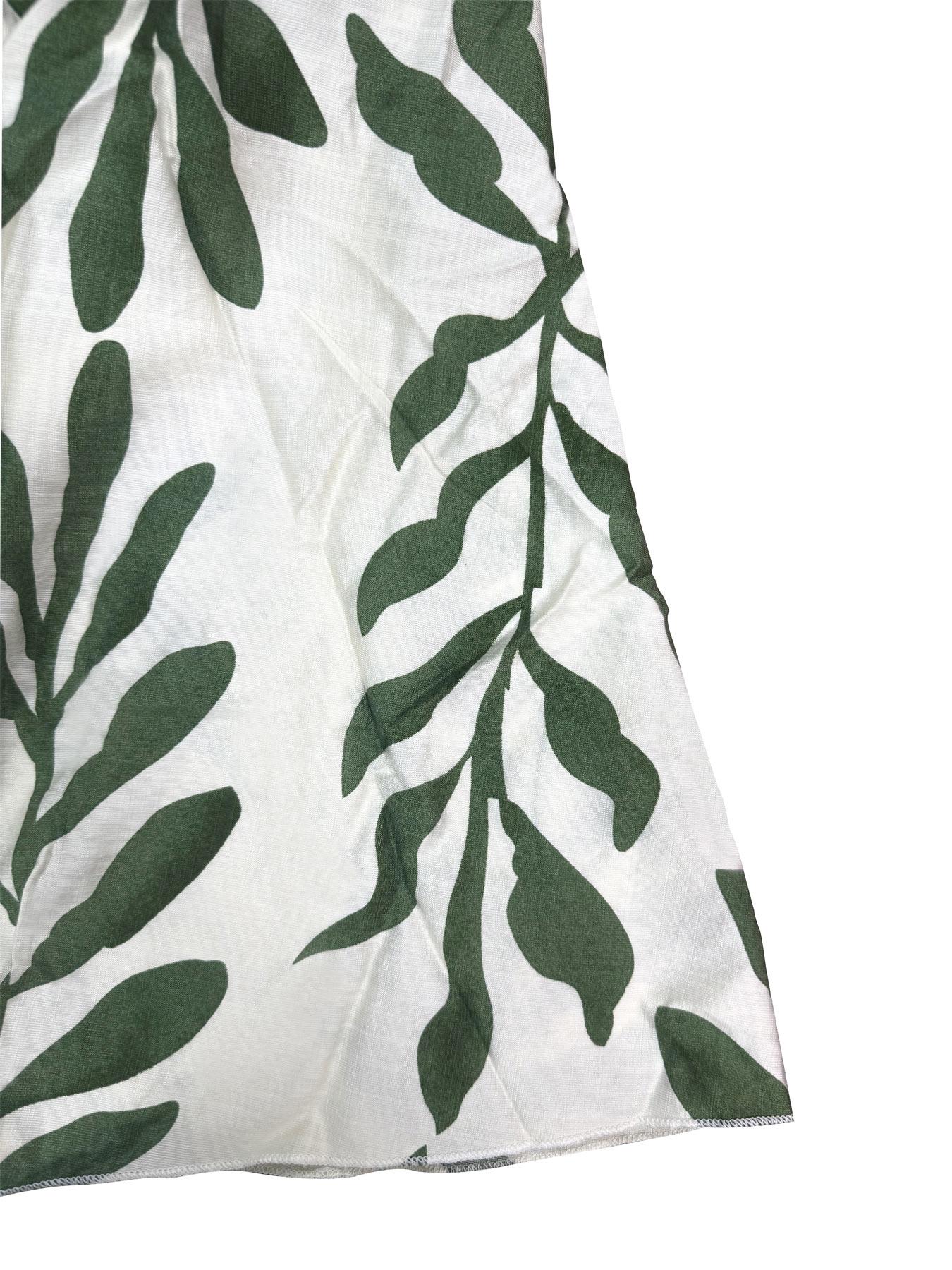 【Plus Size】 Leaf Print Cami Dress, Casual Sleeveless Spaghetti Strap Maxi Dress for Beach Holiday Vacation, Women's Plus Clothing for Summer