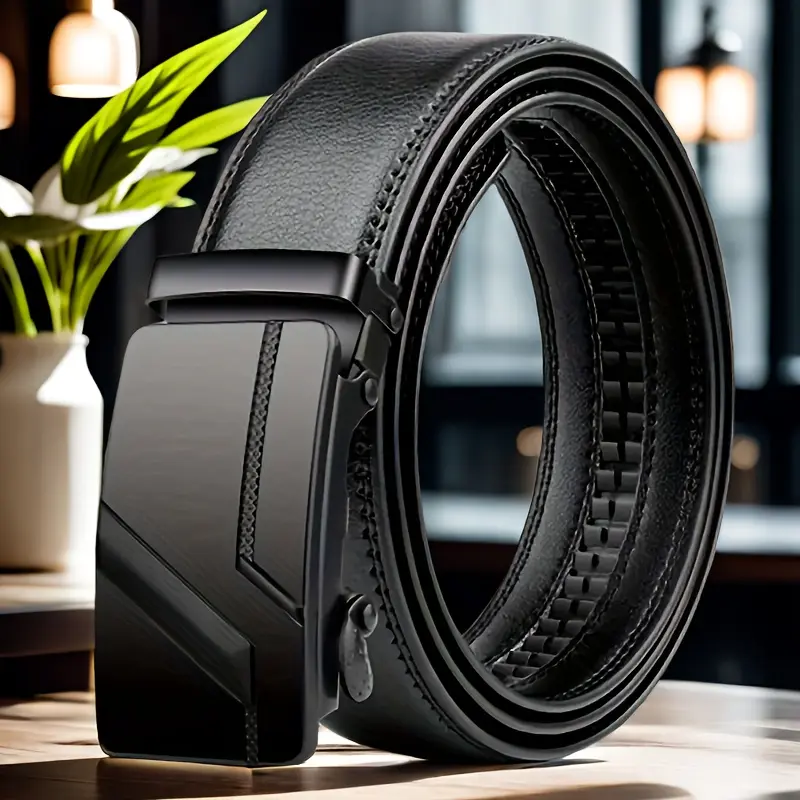 Trendy, durable, simple automatic buckle men's belt.Fashionable, casual, versatile belt for everyday use