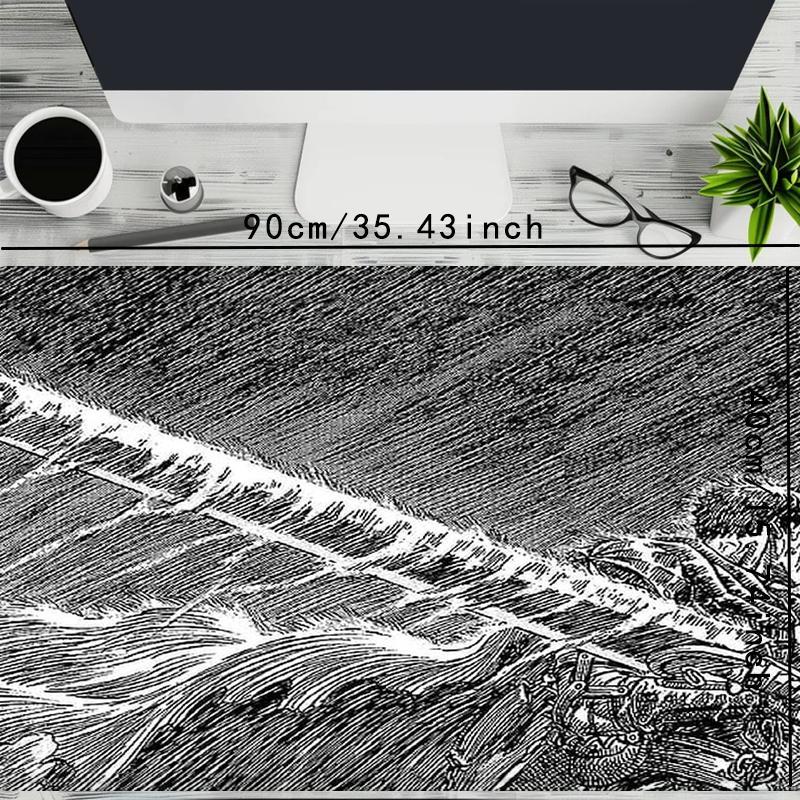 Creative Pattern Mouse Pad, Gaming Mouse Pad, Non-slip Rubber Base Stitched Edge Desk Pad for Laptop Desktop, Office Desk Accessories, Corporate Work Desk Accessories, Gaming Desk Accessory, Computer Desk Mat