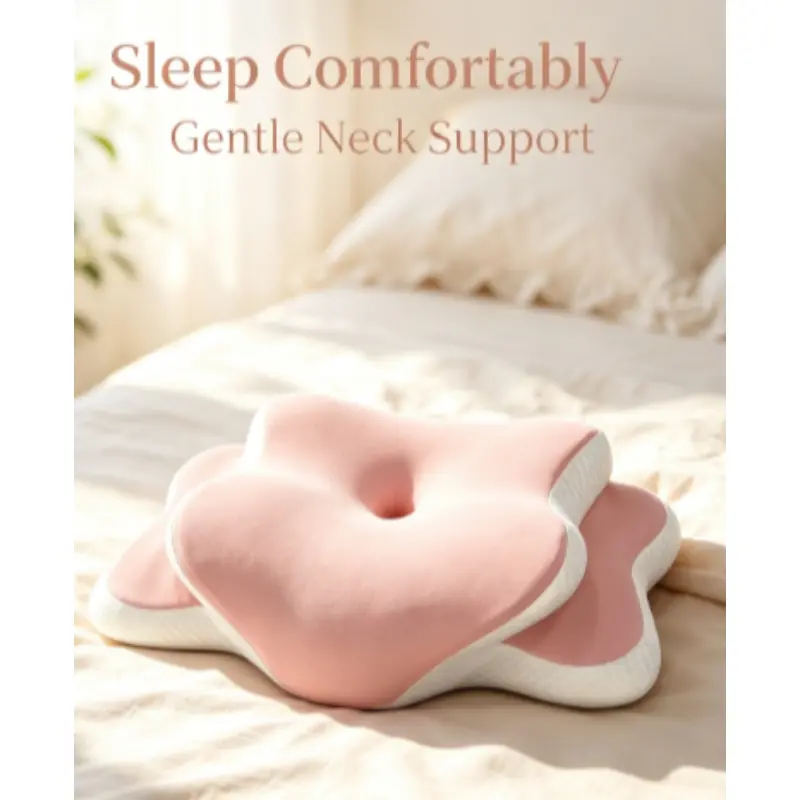 Ergonomic cervical pillow with slow rebound support & cooling breathable cover, machine washable, comfy for all sleeping postures, ideal gift for your loved ones