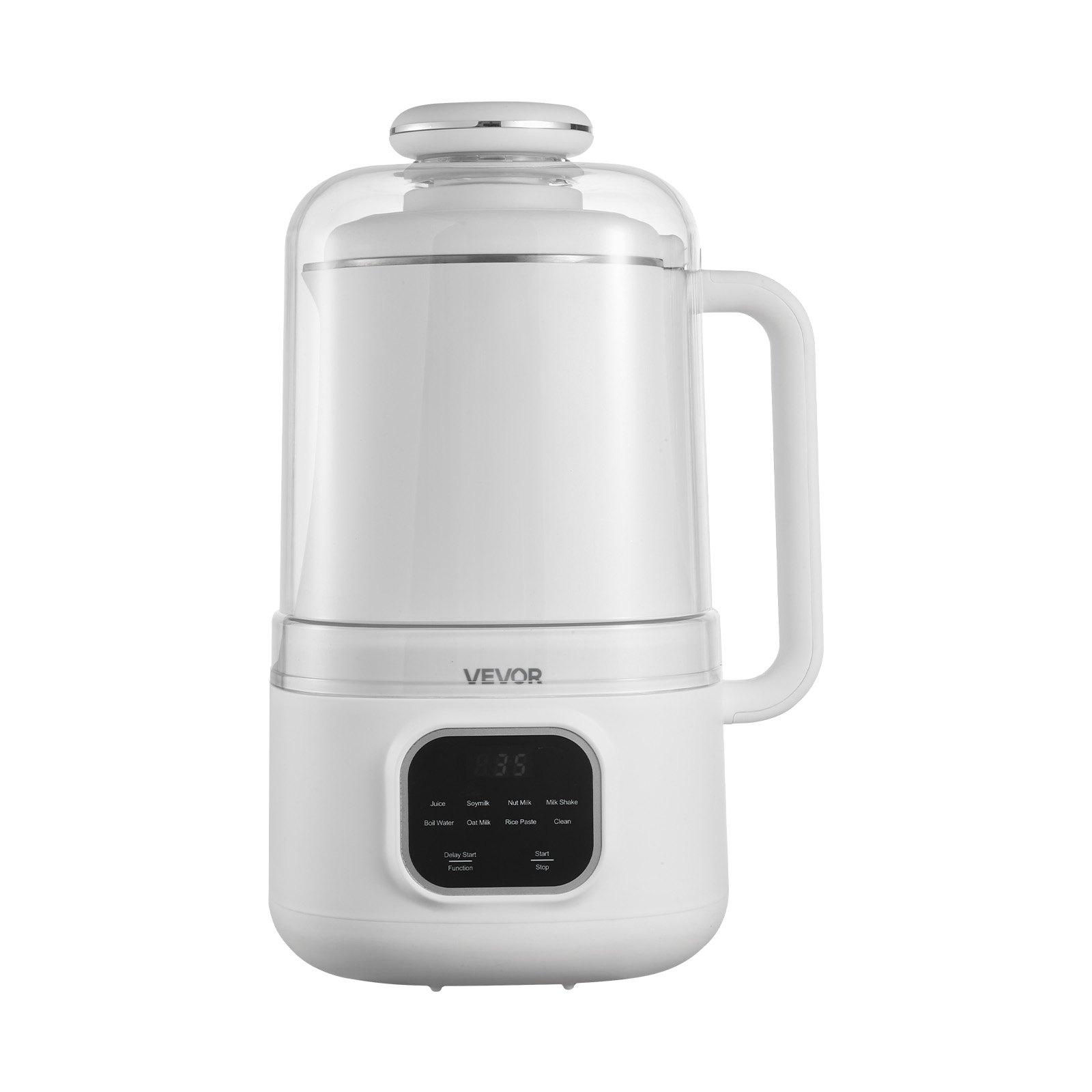 VEVOR 8-in-1 Nut Milk Maker, 34 oz Soy Milk Maker with 200W Blending, for Homemade Oat, Nut, Soy, Juice, Milkshake, Rice Cereal, Plant-Based Beverages with Self-Cleaning, Boil Water, 12-Hour Delay VEVOR 8-in-1 Nut Milk Maker, 34 oz Soy Milk Maker with 200W Blending, for Homemade Oat, Nut, Soy, Juice, Milkshake, Rice Cereal, Plant-Based Beverages with Self-Cleaning, Boil Water, 12-Hour Delay