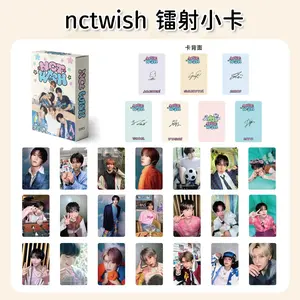 55pcs/set KPOP Idol NCTWISH Lomo Card Laser Card Jaehee Sion Ryo Sakuya Yushi Riku Printd Photocards Collection Cards Fans Gift