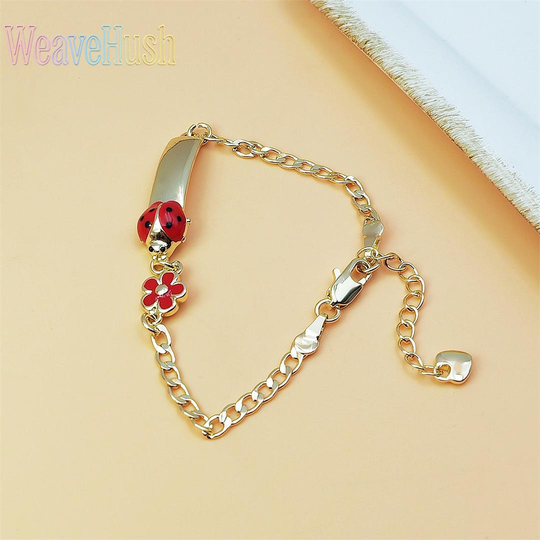 Hot Sale Bohemian Flower & Ladybug Cuff Bangle Bracelet for Women, Trendy Boho Floral Insect Design Open Bend Bracelet, Lightweight Fashion Gold Tone Wrist Jewelry, Perfect Gift for Girls & Kids, Ideal for Daily Wear, Vacation, Beach Style, Birthday & Hol