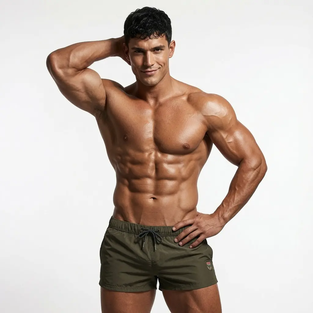 Men's 3/4 Length Athletic Capri Shorts - Wrinkle-Resistant Cotton with Lining for Summer Running and Fitness
