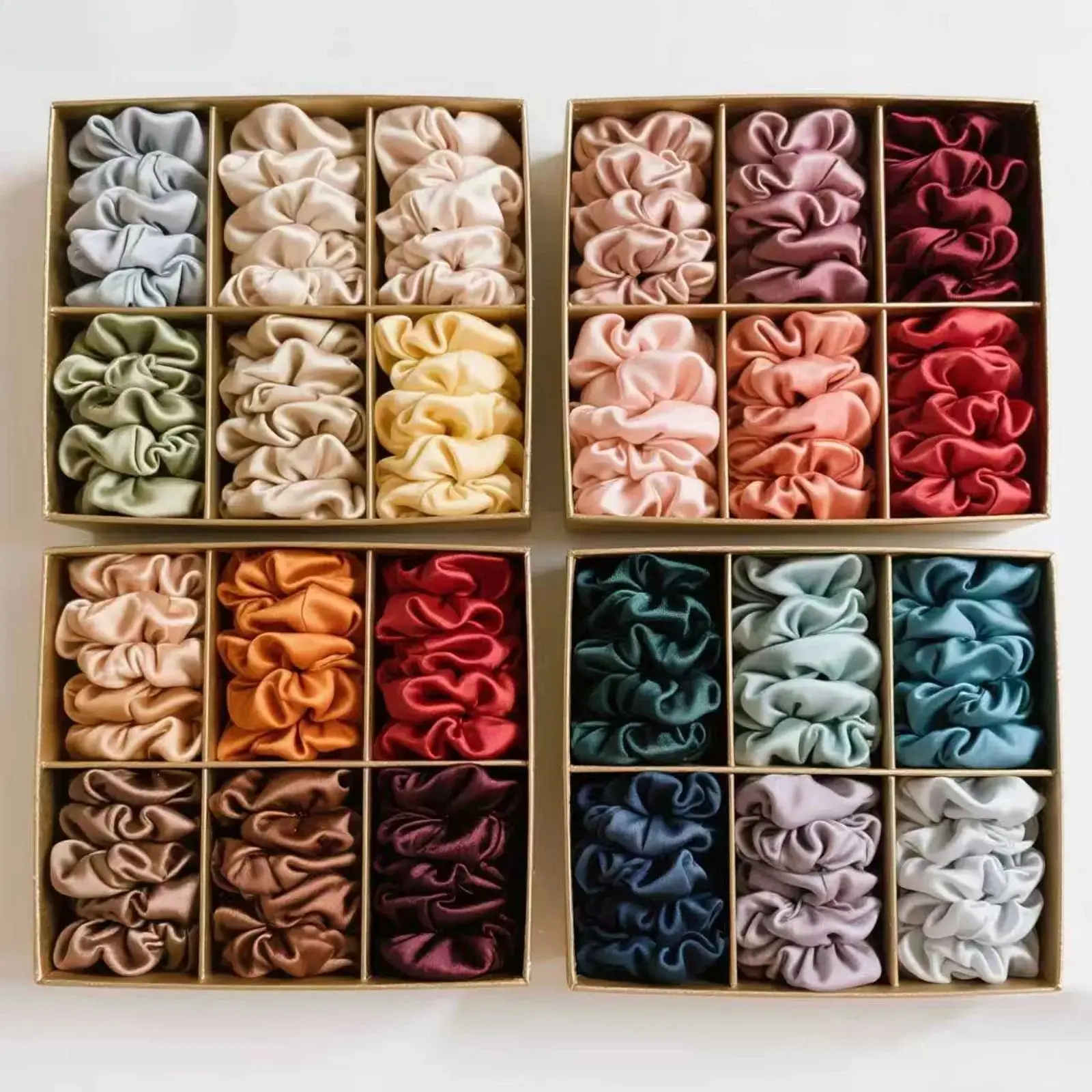 30Pcs Women Colorful Satin Scrunchies, Soft Shiny Elastic Ponytail Hair Ties, Gentle No Damage Hair Accessories, Fashion Hair Bands For Everyday Wear, Dating And Daily Casual Hairstyle Matching tiktokshopbacktoschool