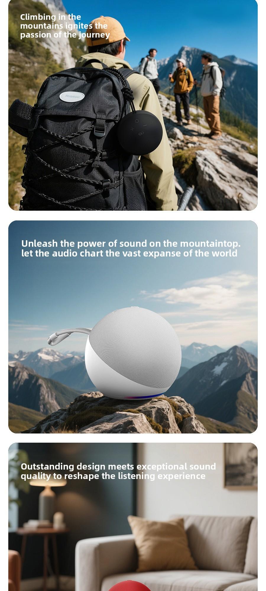 Alaxe Bluetooth Speaker Wireless Fabric Card Slot Small Speaker Heavy Bass Desktop Mini Bluetooth Speaker