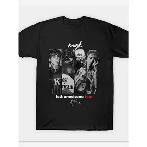 2026 New M-G-K Lost Americana T-Shirt |   Men's Kawaii Graphic Streetwear, Summer Apparel, Crew Neck, Slim Fit, Comfortable for All Seasons