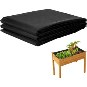 63 * 83 inch Raised Garden Bed Liner, Non Woven Fabric Liner for Large Veg Trough, Keeps Soil Contained and Water Drained