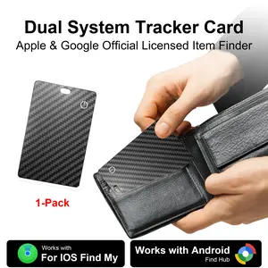 2026 Dual System Smart Wallet Location Card | Compatible with Apple Find My and Android | Rechargeable, IP68 Waterproof, Global Tracking (Suitable for Luggage/Passport/Wallet/Backpack)