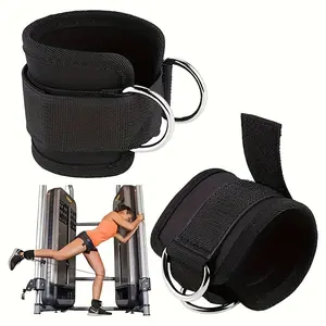 Professional Ankle Strength Training Strap, Ankle Strap with D Ring, Weight Training Equipment for Home, Outdoor, Gym