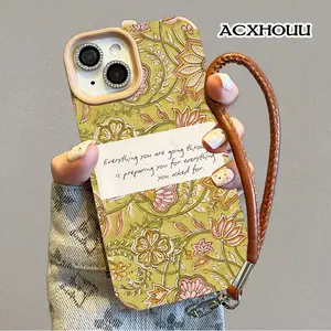 iPhone 17 16 15 14 13 12 11 Divine Preparation Mocha Aesthetic Alcantara Case Ultra-Soft Faux Suede Leather,Shock-Absorbing TPU Inner,High Camera Cutout Full Coverage Slim Cover